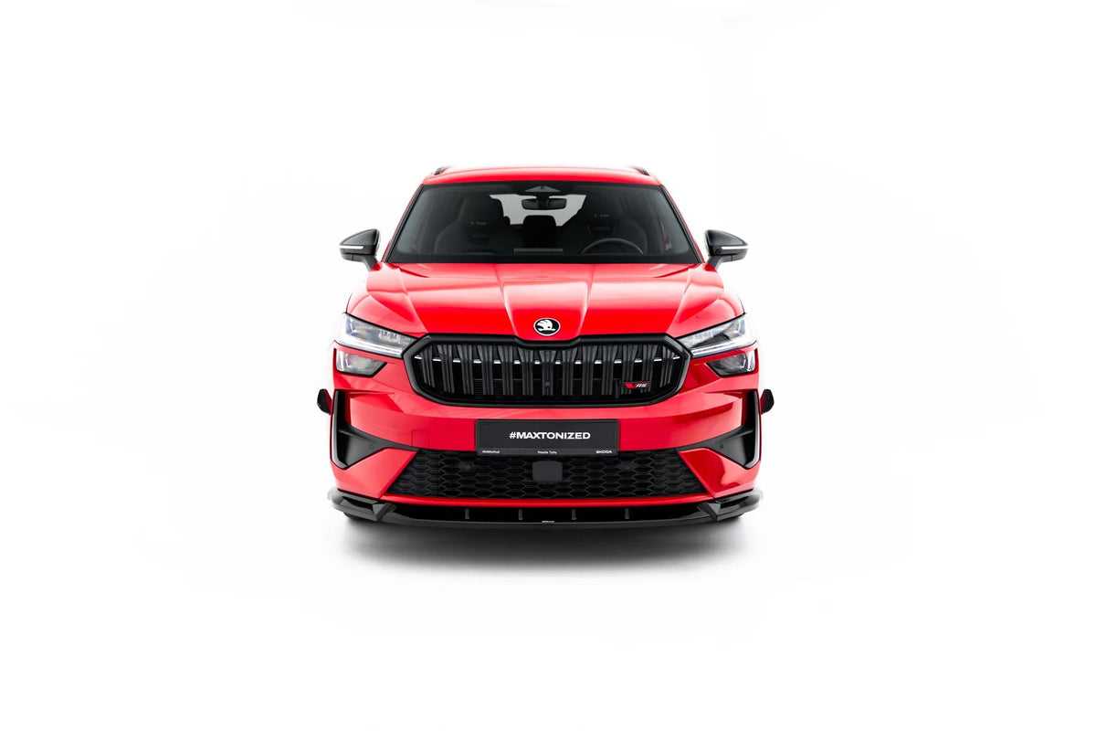 Street+ Spoilerlippe Front Ansatz passend für Skoda Kodiaq RS Mk2 schwarz Hochglanz – Ansicht 4