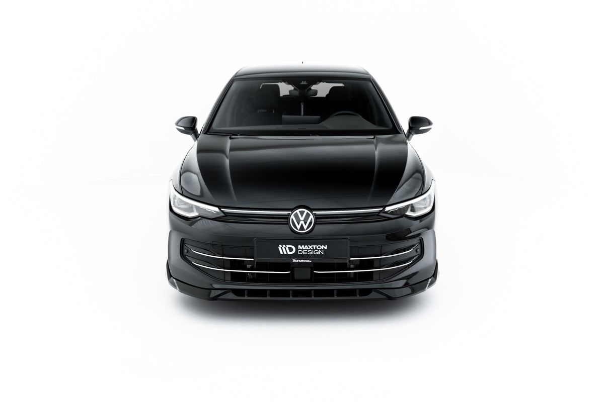 Street+ Spoilerlippe Front Ansatz passend für VW Golf Variant Mk8 Facelift schwarz Hochglanz – Ansicht 5