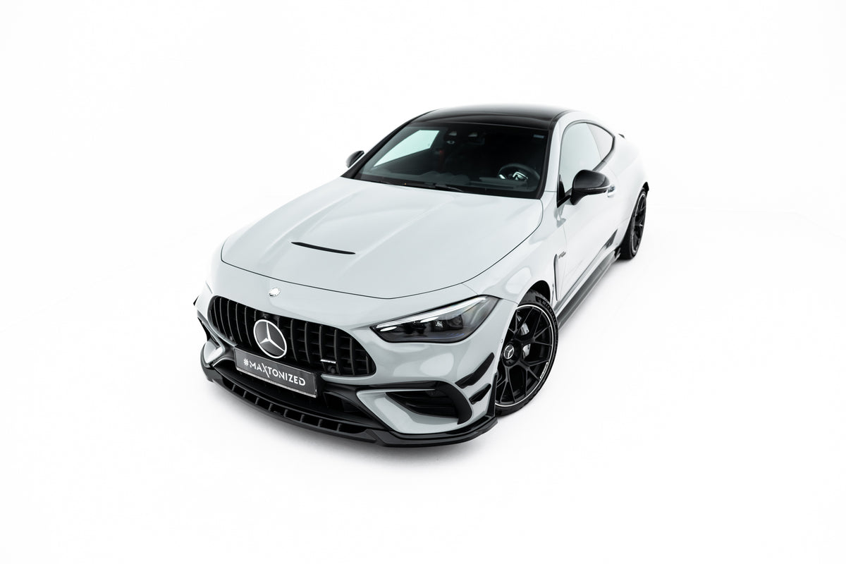 Street+ Spoilerlippe Front Ansatz passend für Mercedes-AMG CLE 53 Aero C236 schwarz Hochglanz – Ansicht 2
