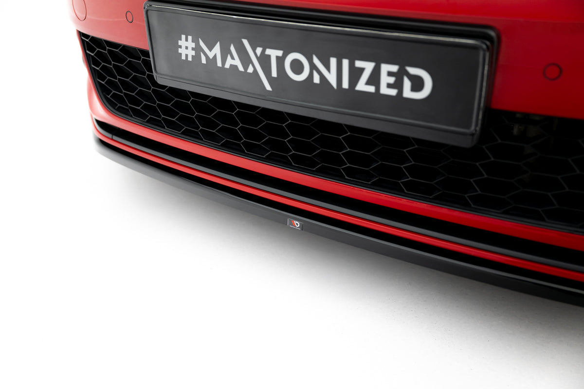 Street+ Spoilerlippe Front Ansatz V.4 passend für VW Golf GTI / GTD Mk7 Facelift schwarz Hochglanz – Ansicht 3