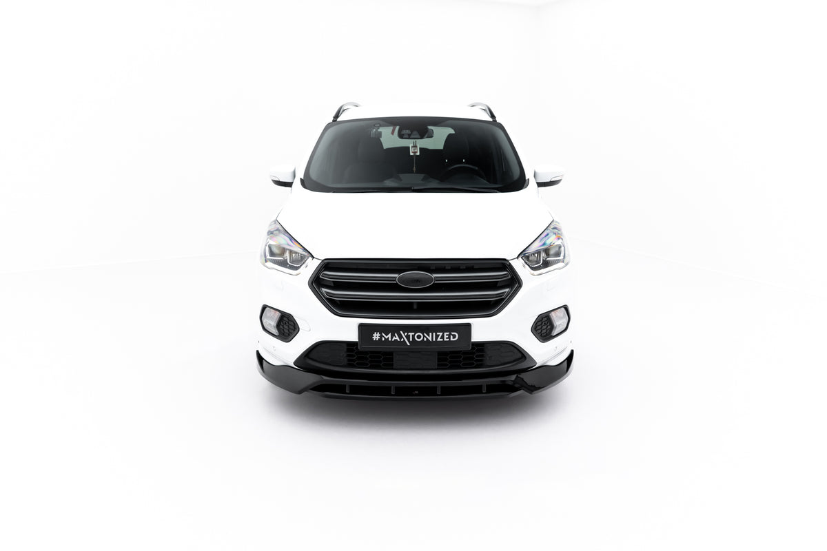 Street+ Spoilerlippe Front Ansatz passend für Ford Kuga ST-Line Mk2 Facelift schwarz Hochglanz – Ansicht 1