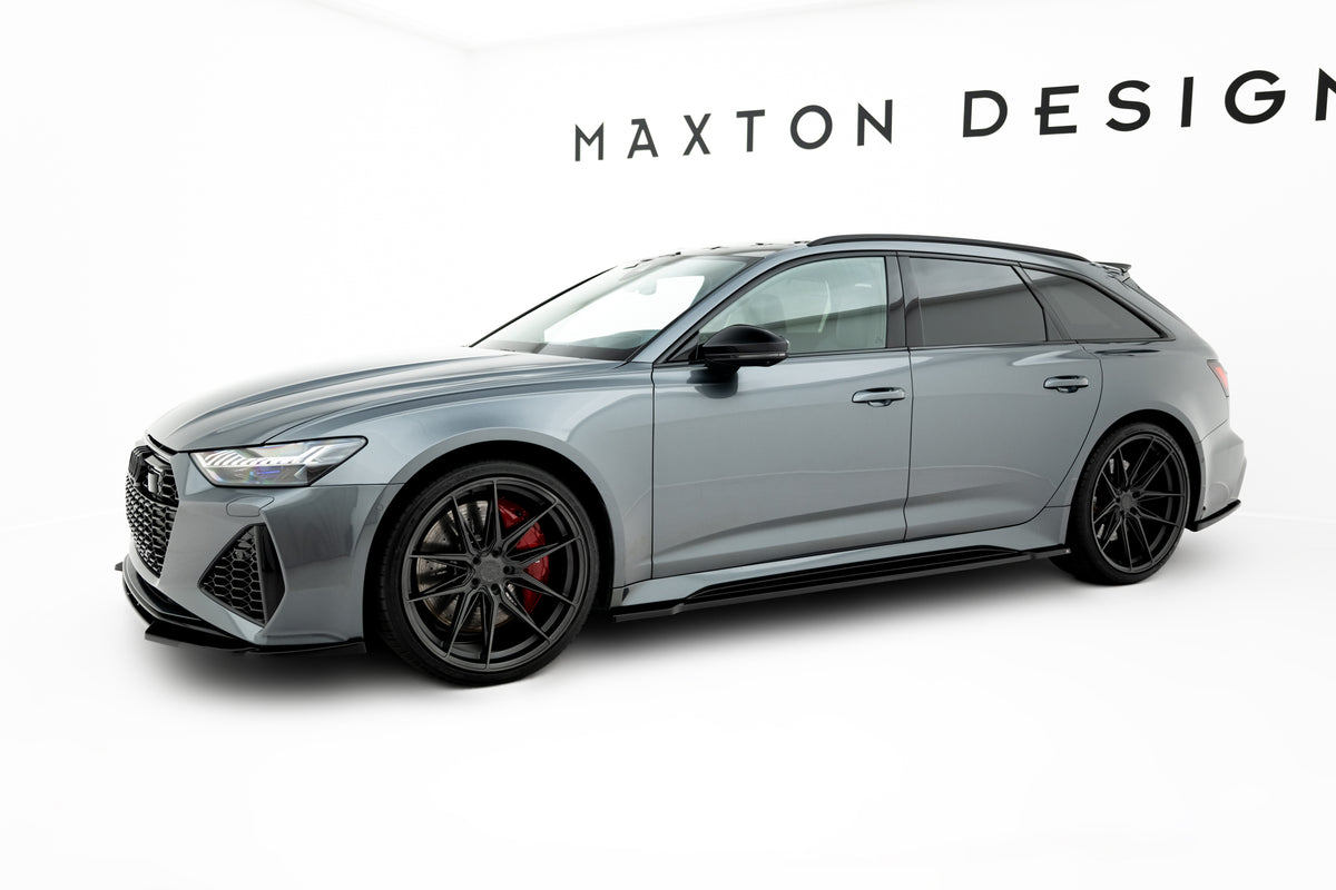 Street+ Seitenschweller Leisten passend für V.1 passend für Audi RS6 C8 / C8 Facelift schwarz Hochglanz – Ansicht 1