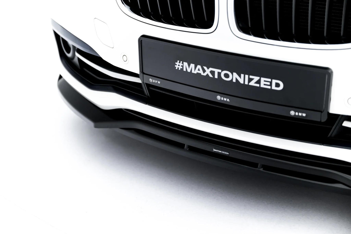 Street+ Spoilerlippe Front Ansatz passend für BMW 3er Sportline Limousine / Touring F30 / F31 schwarz Hochglanz – Ansicht 5