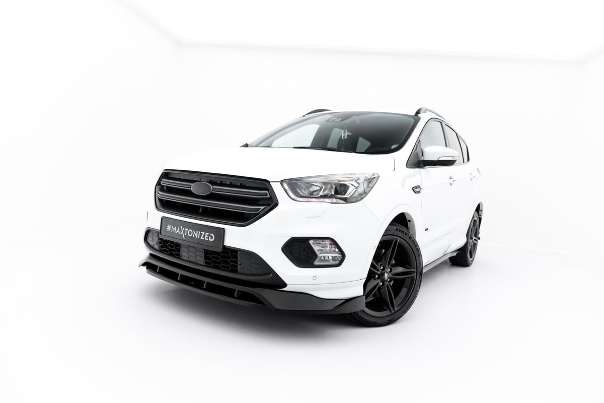 Street+ Spoilerlippe Front Ansatz passend für Ford Kuga ST-Line Mk2 Facelift schwarz Hochglanz – Ansicht 2
