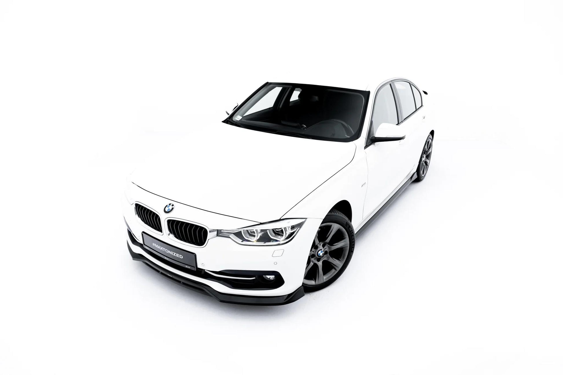 Street+ Spoilerlippe Front Ansatz passend für BMW 3er Sportline Limousine / Touring F30 / F31 schwarz Hochglanz – Ansicht 3