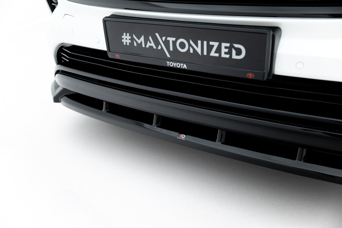 Street+ Spoilerlippe Front Ansatz V.2 passend für Toyota Highlander Mk4 schwarz Hochglanz – Ansicht 4