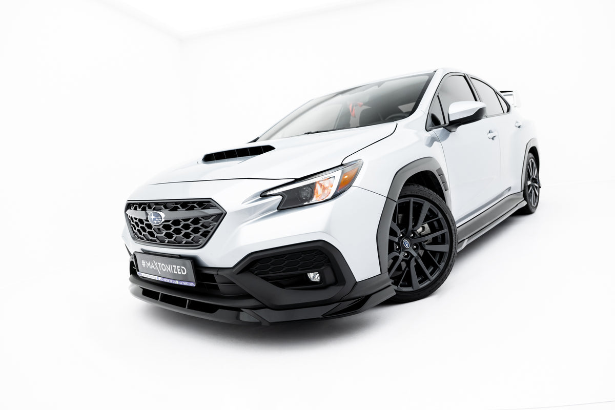 Street+ Spoilerlippe Front Ansatz V.2 passend für Subaru WRX STI Mk2 schwarz Hochglanz – Ansicht 3