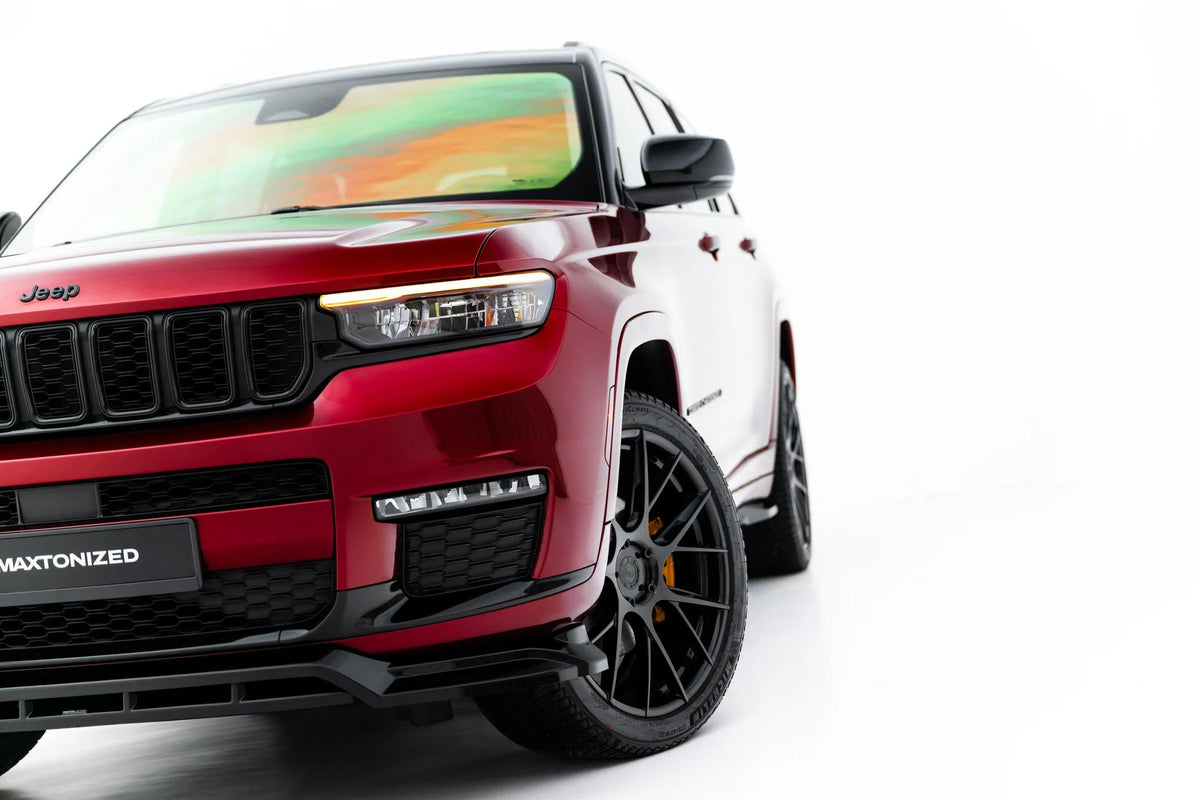Street+ Spoilerlippe Front Ansatz passend für Jeep Grand Cherokee L Mk5 schwarz Hochglanz – Ansicht 4