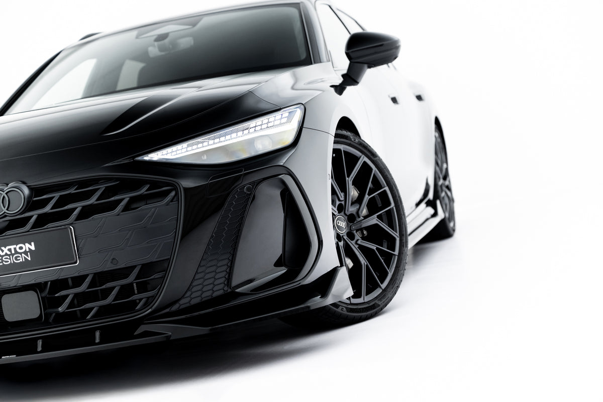 Street+ Spoilerlippe Front Ansatz V.2 passend für Audi A6 S-Line C9 schwarz Hochglanz – Ansicht 3