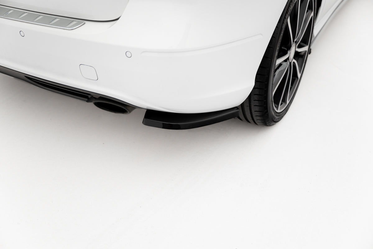 Heck Ansatz Flaps Diffusor passend für Mercedes-Benz B W246 schwarz Hochglanz – Ansicht 3
