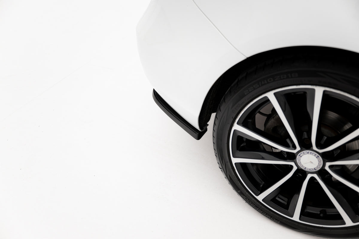 Heck Ansatz Flaps Diffusor passend für Mercedes-Benz B W246 schwarz Hochglanz – Ansicht 4