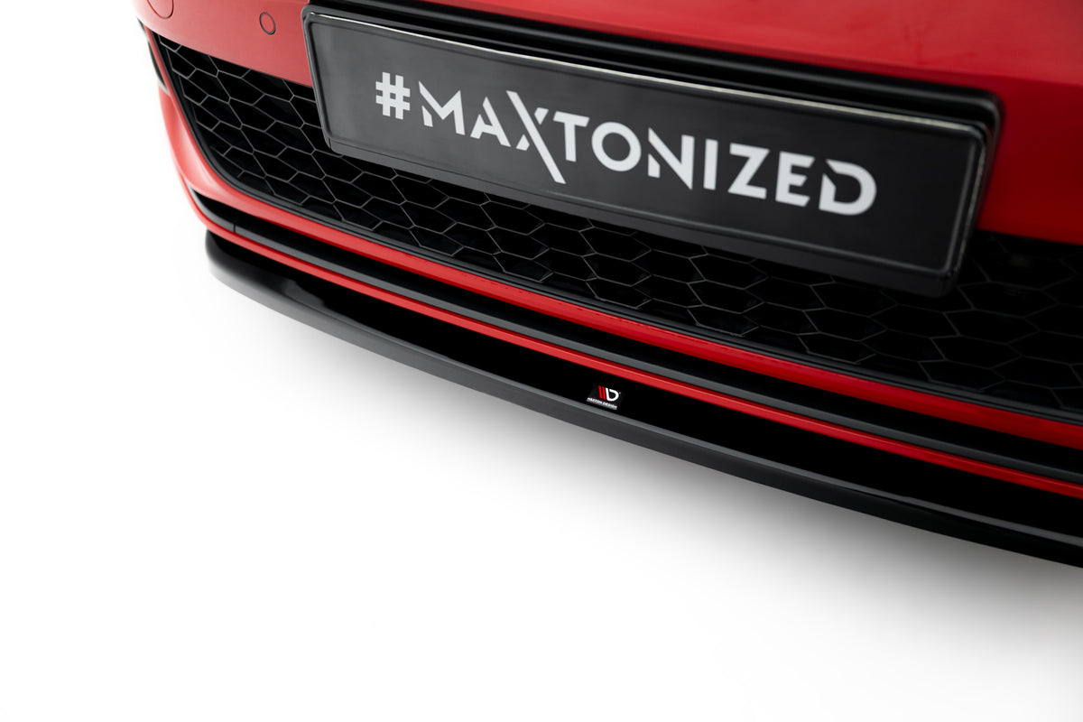 Street+ Spoilerlippe Front Ansatz V.5 passend für VW Golf GTI / GTD Mk7 Facelift schwarz Hochglanz – Ansicht 4