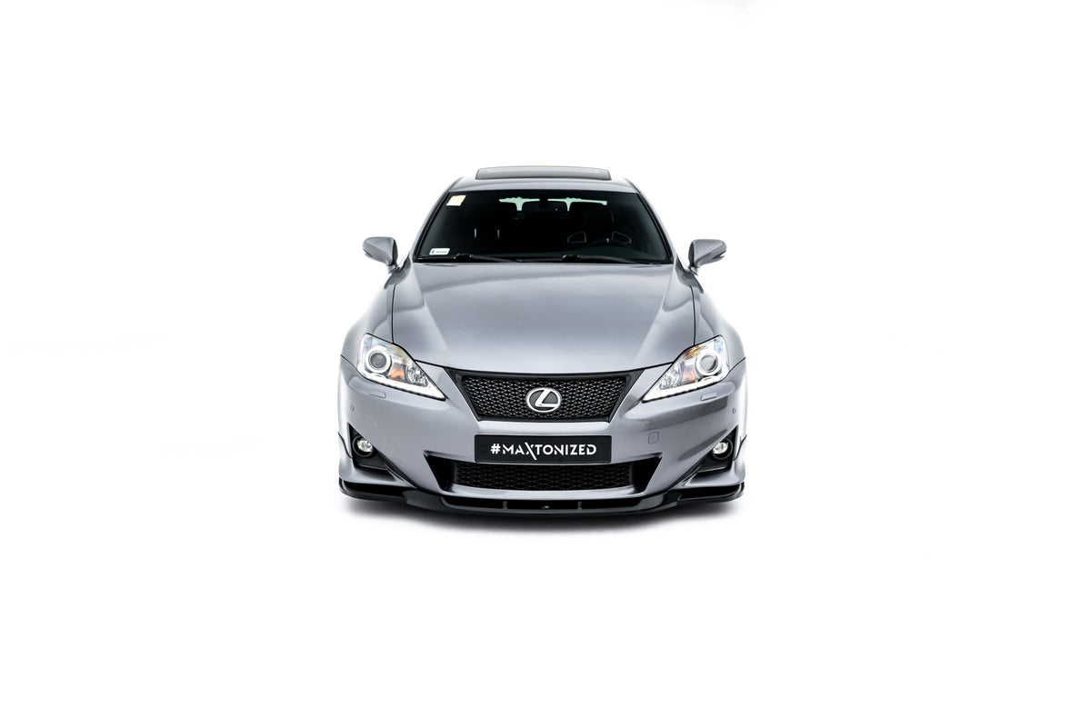 Street+ Spoilerlippe Front Ansatz passend für Lexus IS F-Sport Mk2 (XE20) Facelift schwarz Hochglanz – Ansicht 4