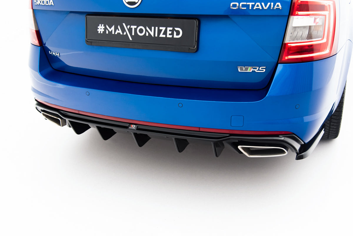 Diffusor Heck Ansatz V.2 passend für Skoda Octavia RS Mk3 / Mk3 FL Hatchback / Kombi – Ansicht 3