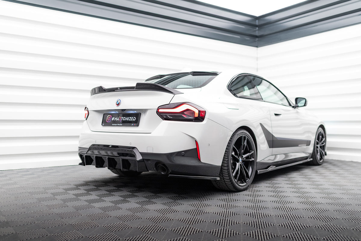 Diffusor Heck Ansatz passend für BMW M240i Coupe G42 schwarz Hochglanz – Ansicht 2