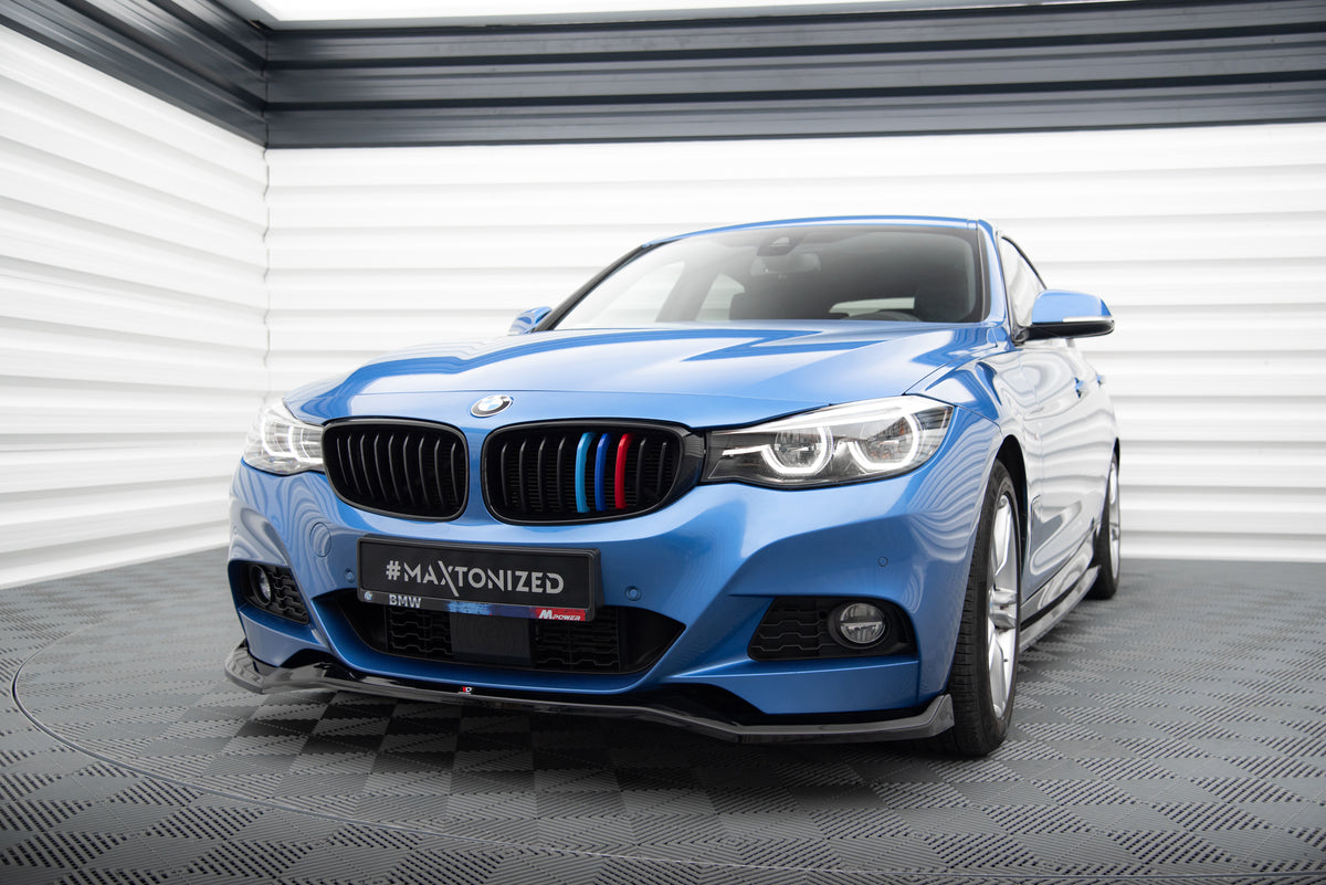Street+ Spoilerlippe Front Ansatz V.2 passend für BMW 3er GT M-Paket F34 schwarz Hochglanz – Ansicht 3