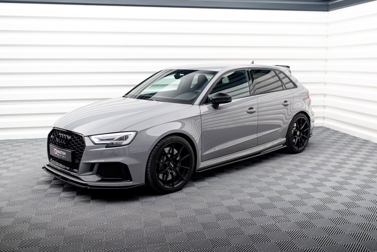 Street+ Seitenschweller Leisten V.2 passend für Audi RS3 8V Sportback Facelift schwarz Hochglanz – Ansicht 4
