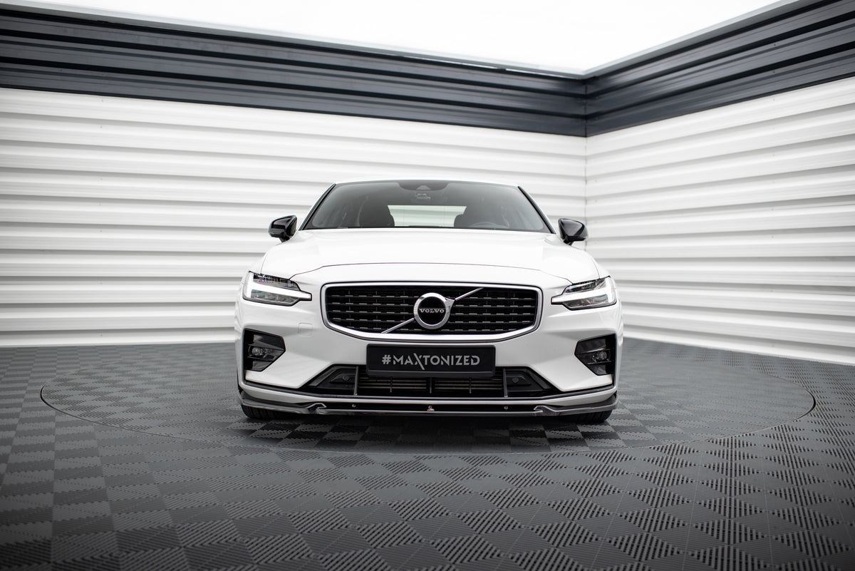 Street+ Spoilerlippe Front Ansatz V.1 passend für Volvo S60/V60 R-Design Mk3 schwarz Hochglanz – Ansicht 1