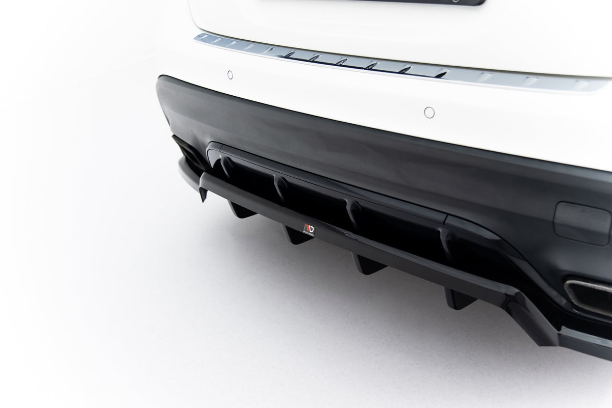 Street+ Mittlerer Diffusor RACE passend für Mercedes-Benz GLA 45 AMG X156 Facelift schwarz Hochglanz – Ansicht 3