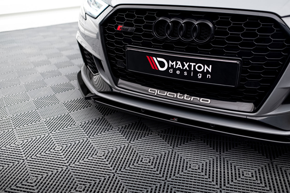 Street+ Spoilerlippe Front Ansatz V.4 passend für Audi RS3 8V FL Sportback schwarz Hochglanz – Ansicht 4
