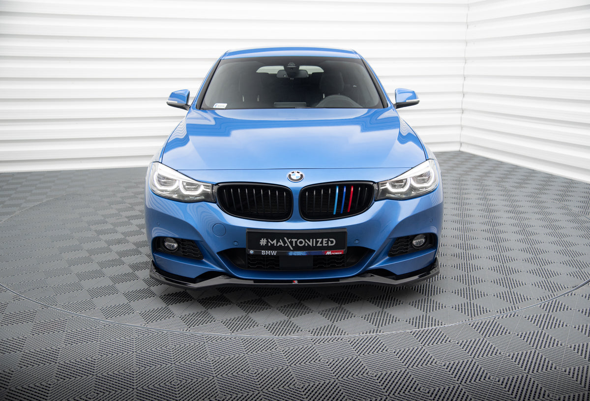 Street+ Spoilerlippe Front Ansatz V.2 passend für BMW 3er GT M-Paket F34 schwarz Hochglanz – Ansicht 1