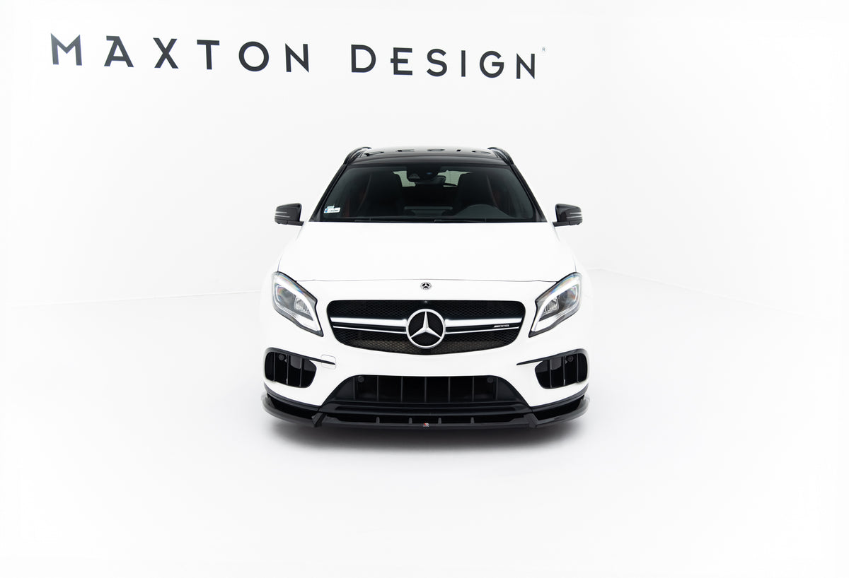 Street+ Spoilerlippe Front Ansatz passend für Mercedes-Benz GLA 45 AMG X156 Facelift schwarz Hochglanz – Ansicht 3
