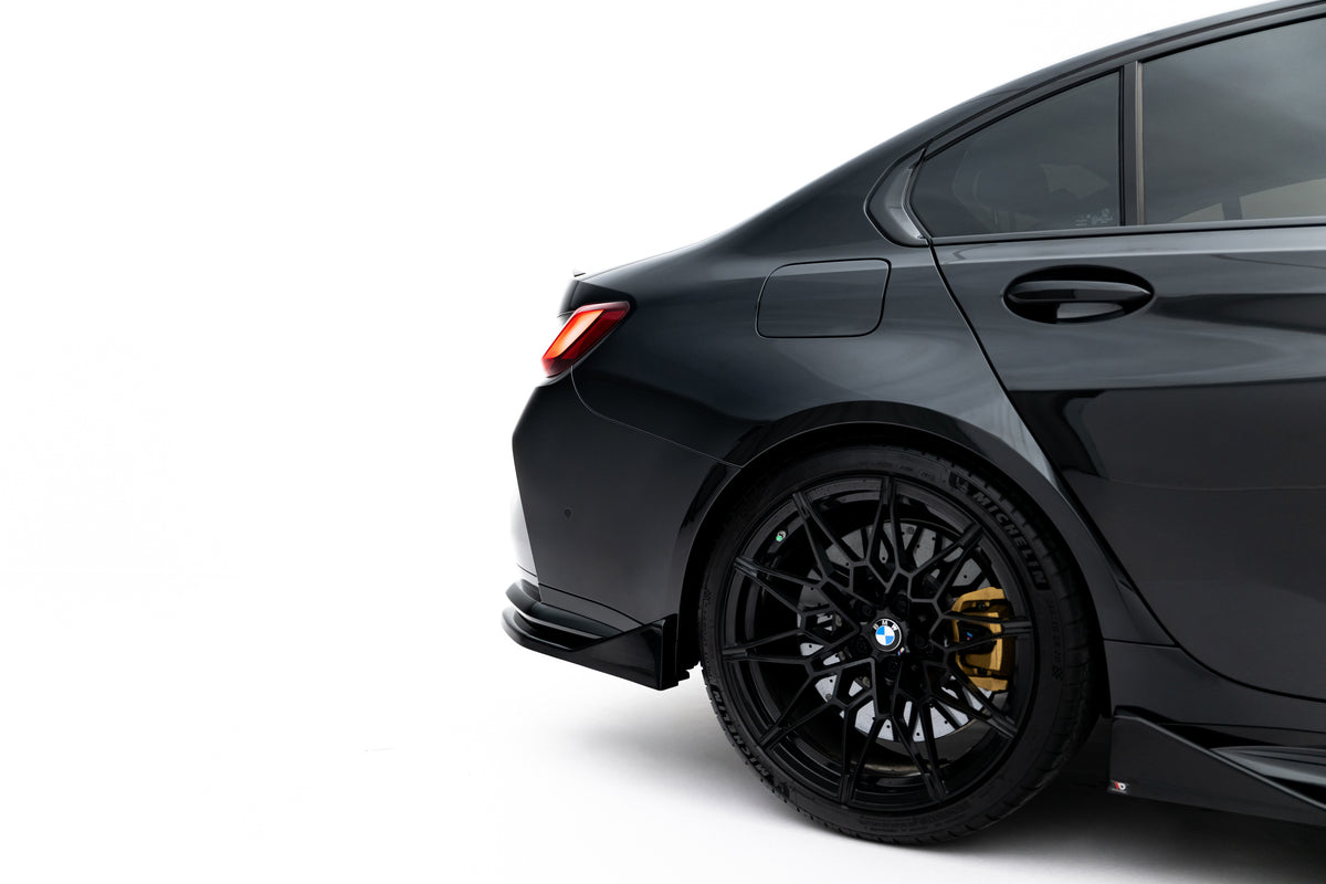 Heck Ansatz Flaps Diffusor V.5 passend für BMW M3 Limousine / Touring G80 / G81 schwarz Hochglanz – Ansicht 6