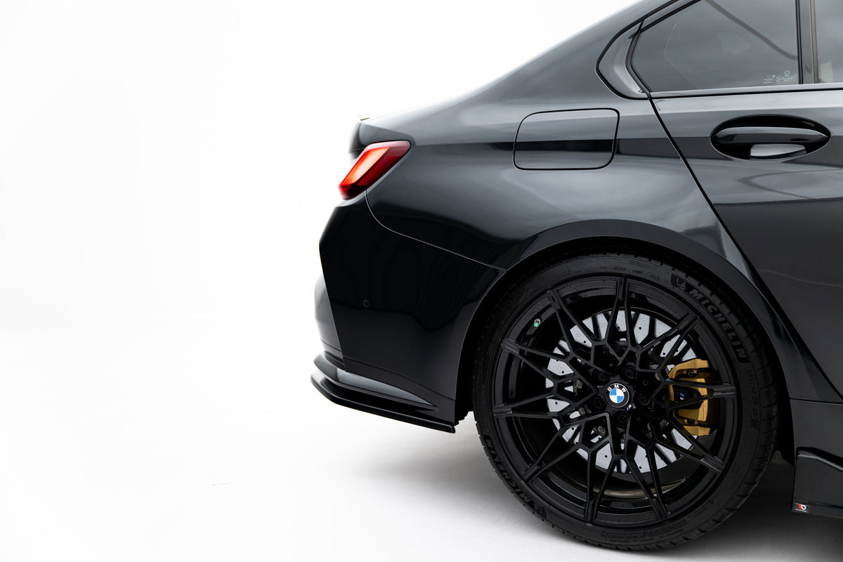Heck Ansatz Flaps Diffusor V.3 passend für BMW M3 Limousine / Touring G80 / G81 schwarz Hochglanz – Ansicht 5