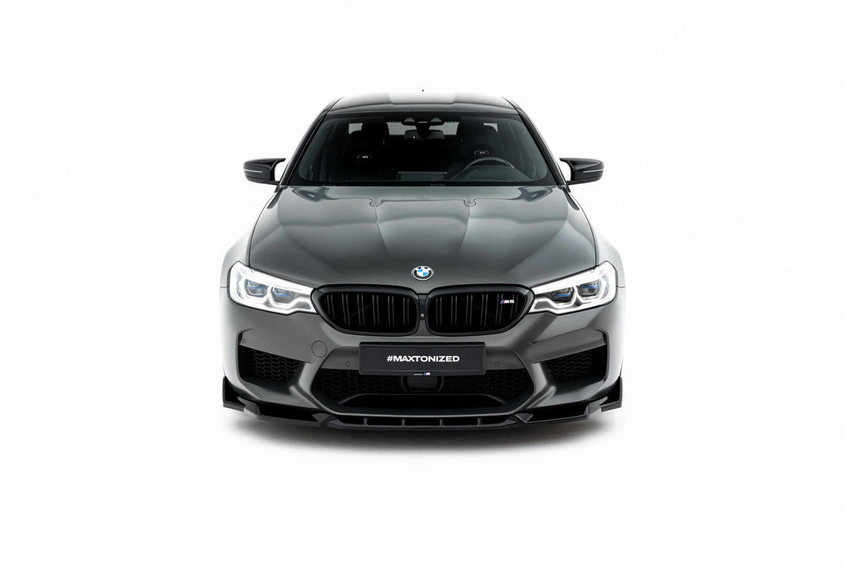 Street+ Spoilerlippe Front Ansatz V.3 passend für BMW M5 F90 schwarz Hochglanz – Ansicht 2