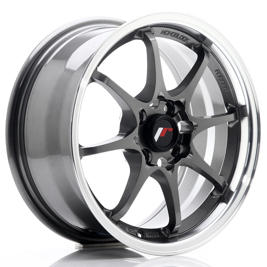 JR Wheels JR5 – Gun Metal w/ Machined Lip