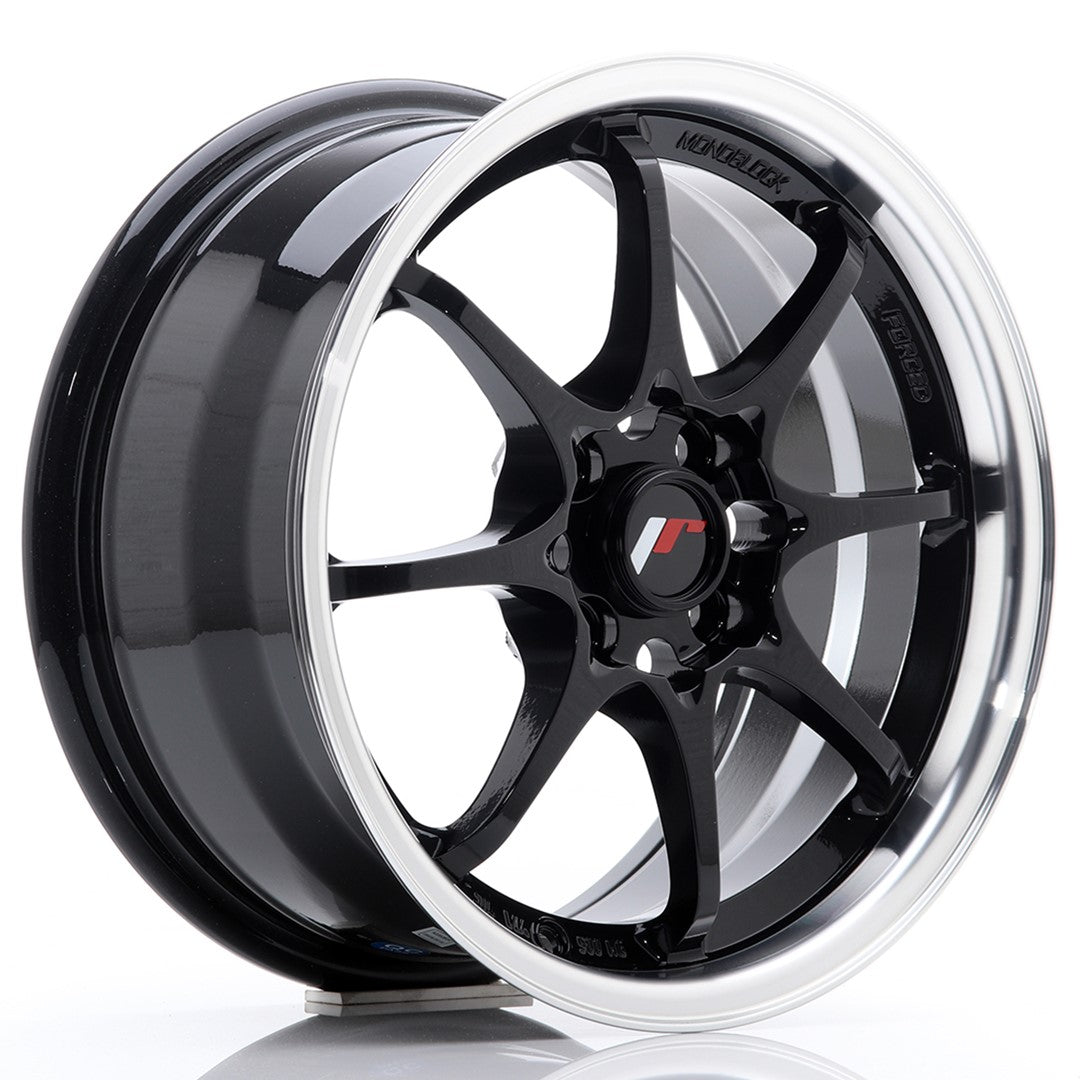 JR Wheels JR5 – Black w/ Machined Lip