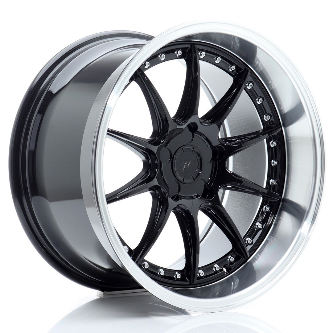 JR Wheels JR41 – Black w/ Machined Lip