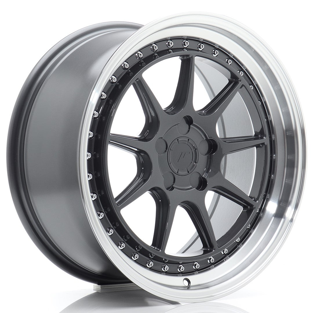 JR Wheels JR47 – Hyper Gray w/ Machined Lip
