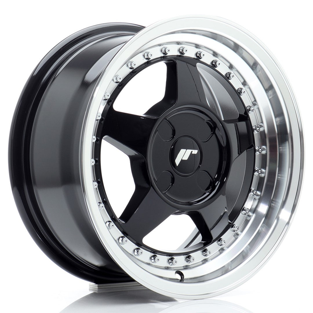 JR Wheels JR6 – Black w/ Machined Lip