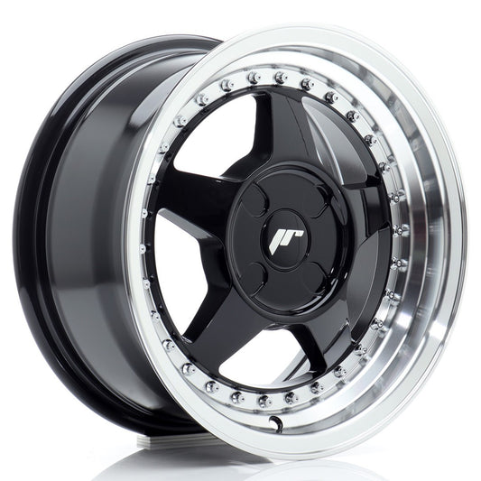 JR Wheels JR6 – Black w/ Machined Lip