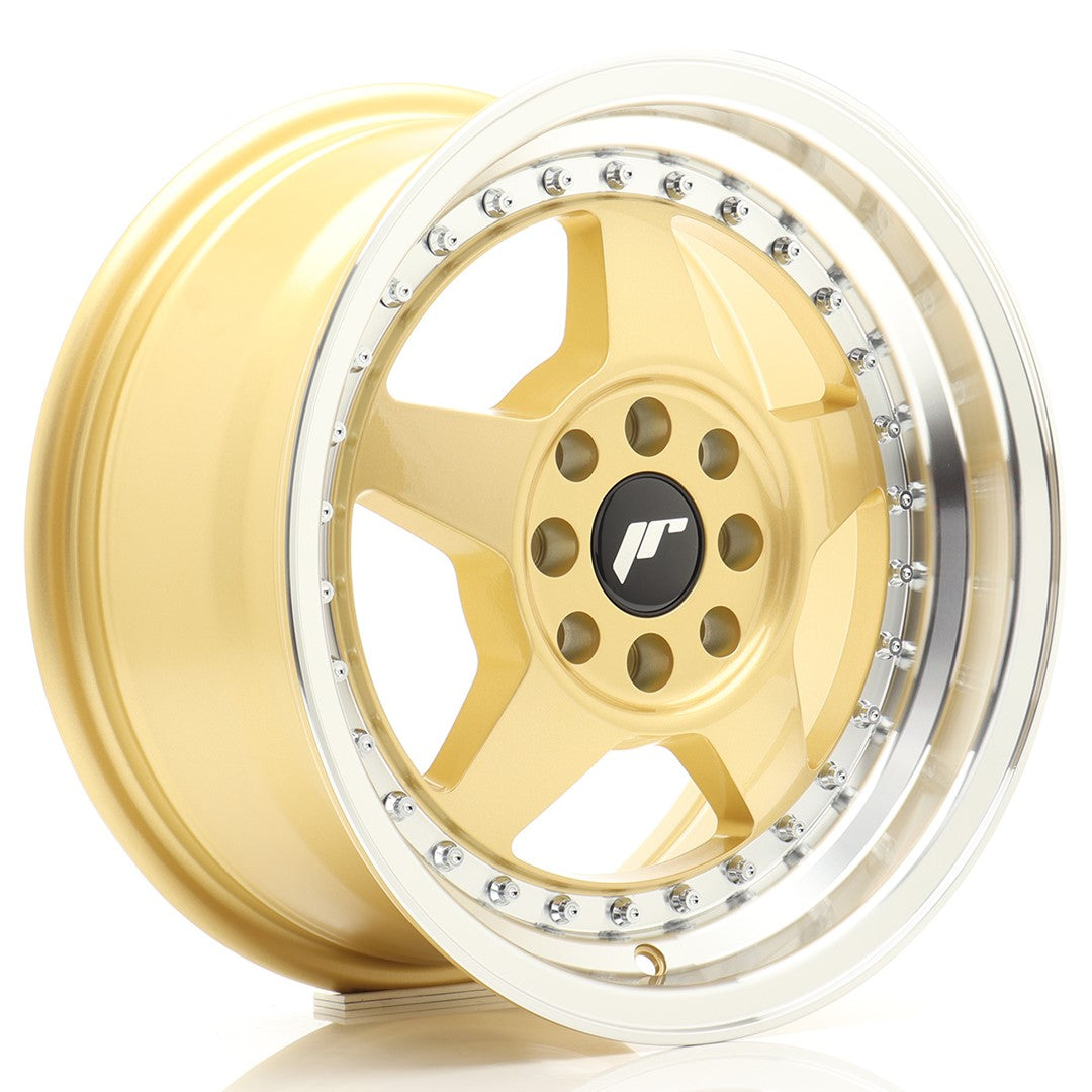 JR Wheels JR6 – Gold w/ Machined Lip