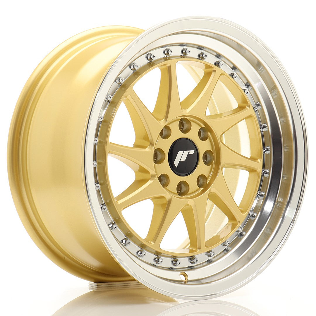 JR Wheels JR26 – Gold w/ Machined Lip