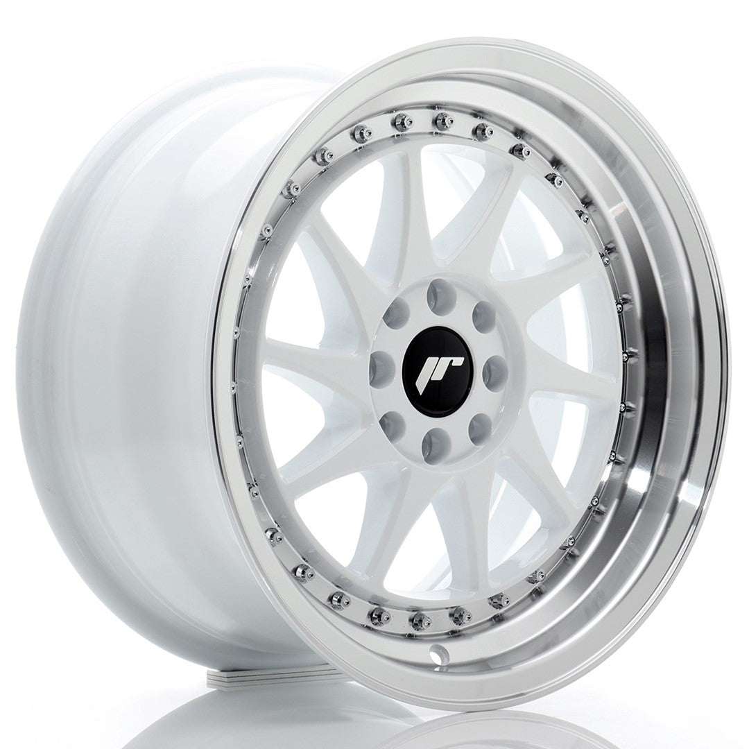 JR Wheels JR26 – White w/ Machined Lip