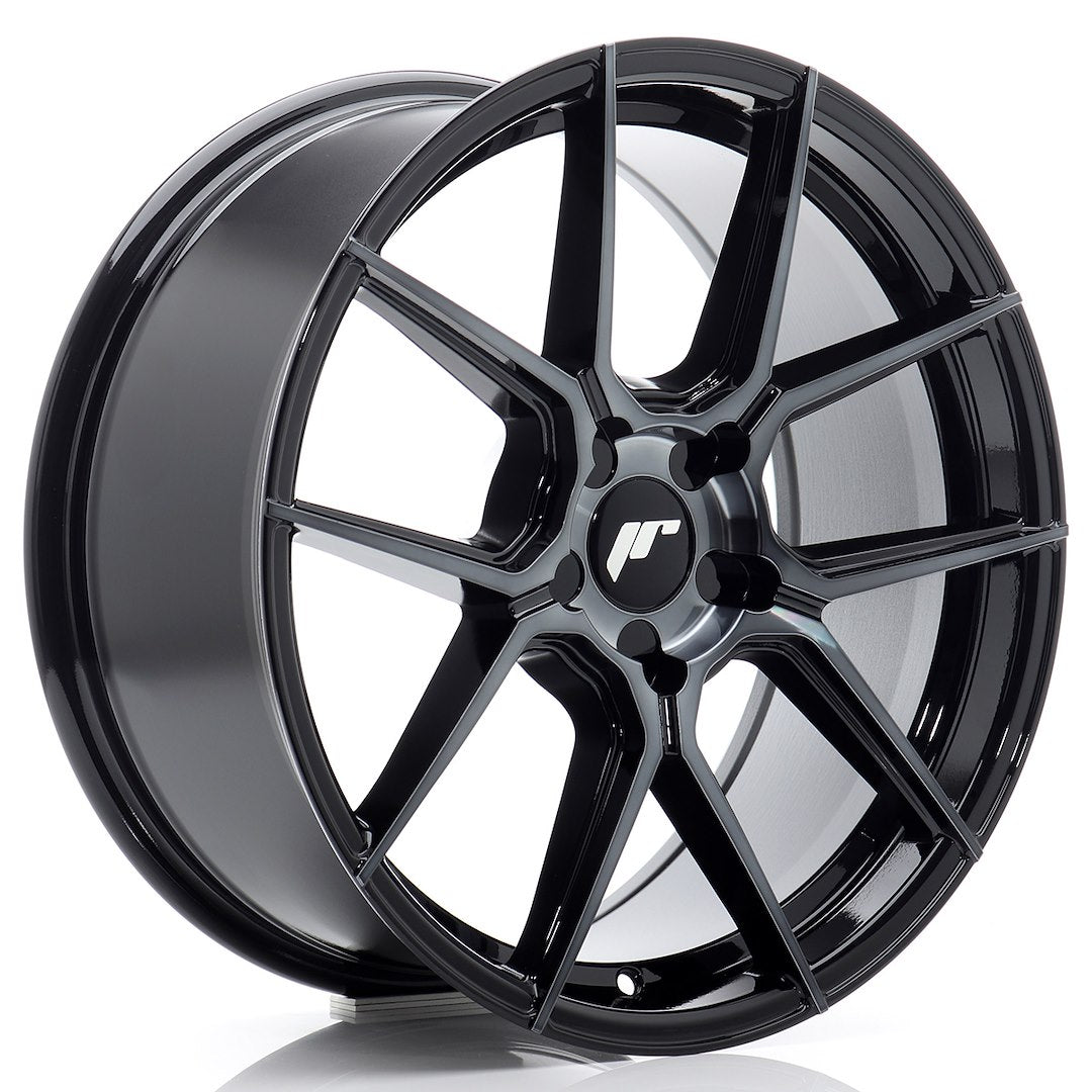 JR Wheels JR30 – Black Machined w/ Tinted Face