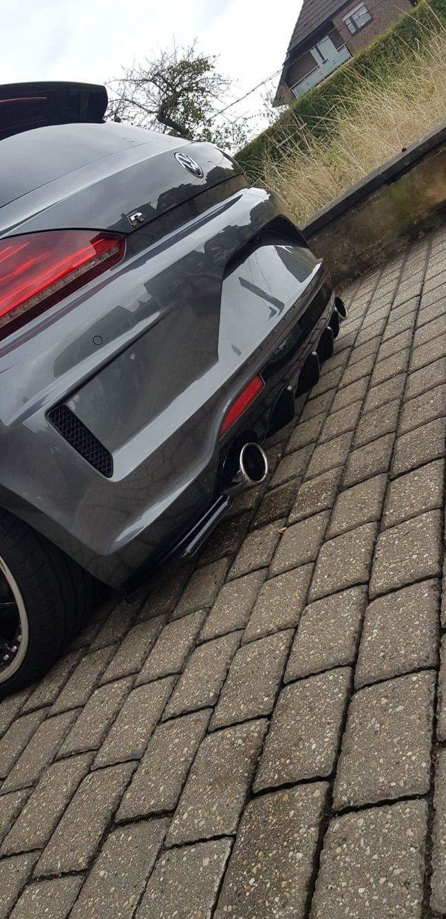 Diffusor Heck Ansatz passend für VW Scirocco R Mk3 Facelift schwarz Hochglanz – Ansicht 10