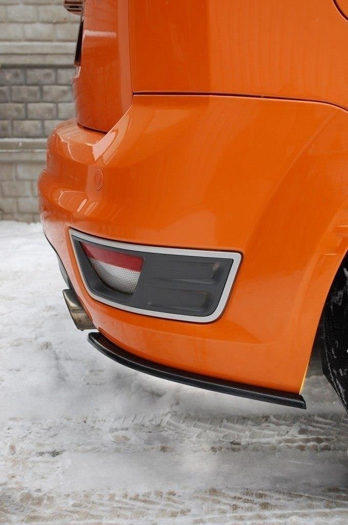 Heck Ansatz Flaps Diffusor passend für Ford Focus ST Mk2 schwarz Hochglanz – Ansicht 1