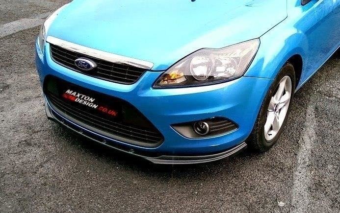 Street+ Spoilerlippe Front Ansatz passend für FORD FOCUS II Facelift schwarz Hochglanz – Ansicht 1