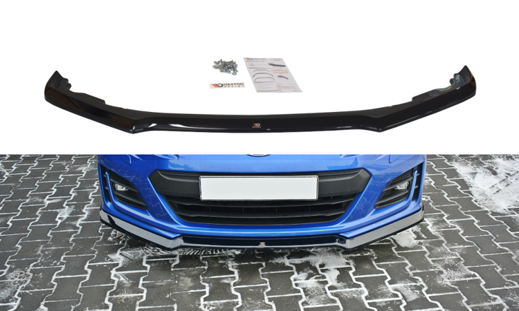 Street+ Spoilerlippe Front Ansatz V.2 passend für Subaru BRZ Mk1 Facelift schwarz Hochglanz – Ansicht 2