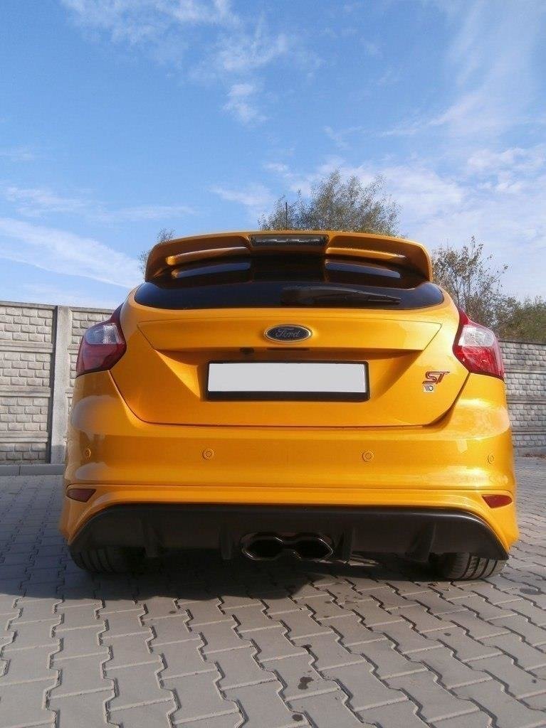 Diffusor Heck Ansatz passend für Ford Focus ST Mk3 (RS Look) schwarz Hochglanz – Ansicht 4