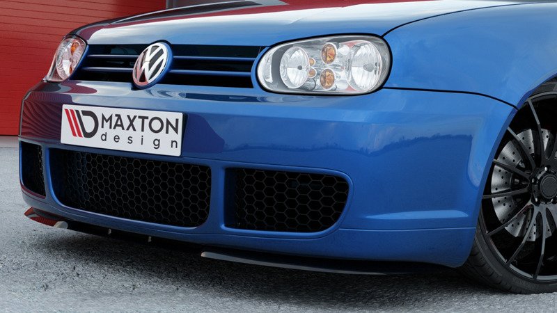 Street+ Spoilerlippe Front Ansatz passend für (Cupra Look) VW Golf IV R32 schwarz Hochglanz – Ansicht 1