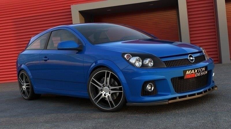 Street+ Spoilerlippe Front Ansatz passend für OPEL ASTRA H (passend für OPC / VXR) schwarz Hochglanz – Ansicht 3