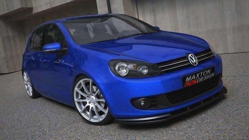 Street+ Spoilerlippe Front Ansatz passend für VW GOLF 6 schwarz Hochglanz – Ansicht 1