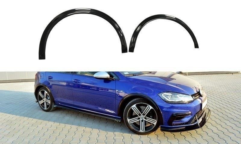 Kotflügelverlängerung VW Golf R / R-Line Mk7 Facelift schwarz Hochglanz – Ansicht 2