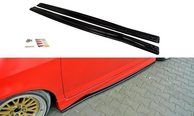 Street+ Seitenschweller Leisten passend für HONDA JAZZ MK1 schwarz Hochglanz – Ansicht 2