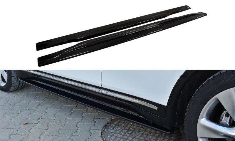 Street+ Seitenschweller Leisten passend für Infiniti QX70 schwarz Hochglanz – Ansicht 2